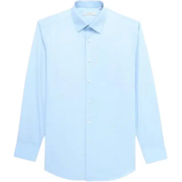 佛朗尼·齐拉 纯色透气休闲长袖衬衫 男款 蓝色