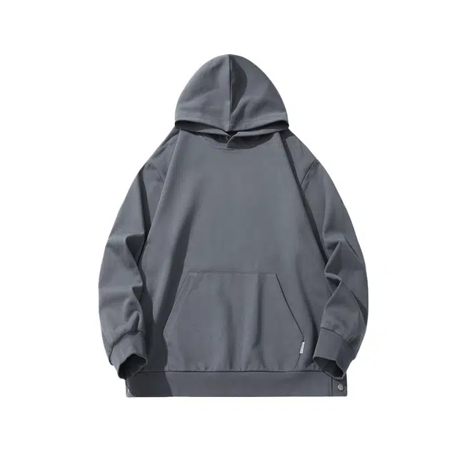 赞仕 重磅连帽简约套头百搭宽松卫衣 男女同款