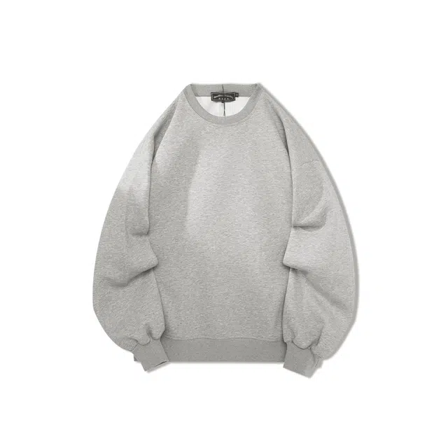 玉儿恋 简约纯色圆领宽松经典长袖百搭卫衣 男女同款