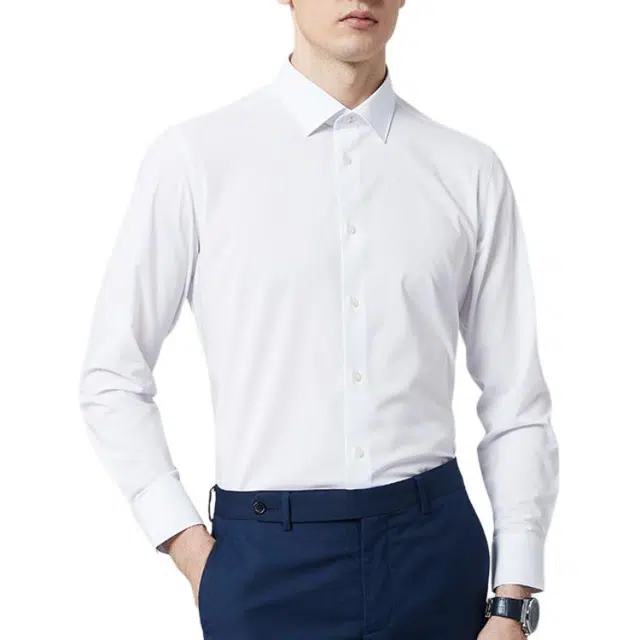 佛朗尼·齐拉 简约商务休闲长袖衬衫 男款 白色