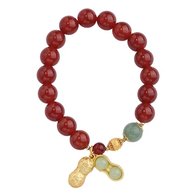 布达拉宫 【好运连连】好事发生新中式招财转运平安健康纳福诸事顺利#好运 玛瑙 手串 男女同款情侣款