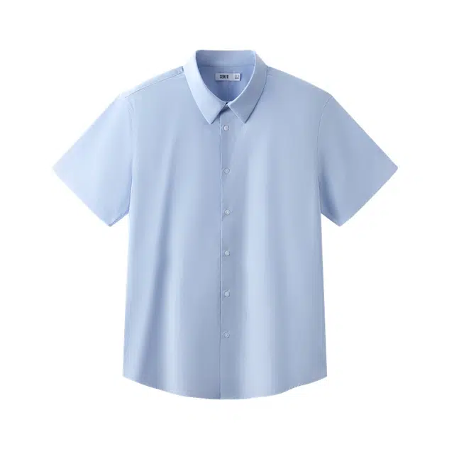森马 商务易打理凉感纯色百搭短袖衬衫 男款