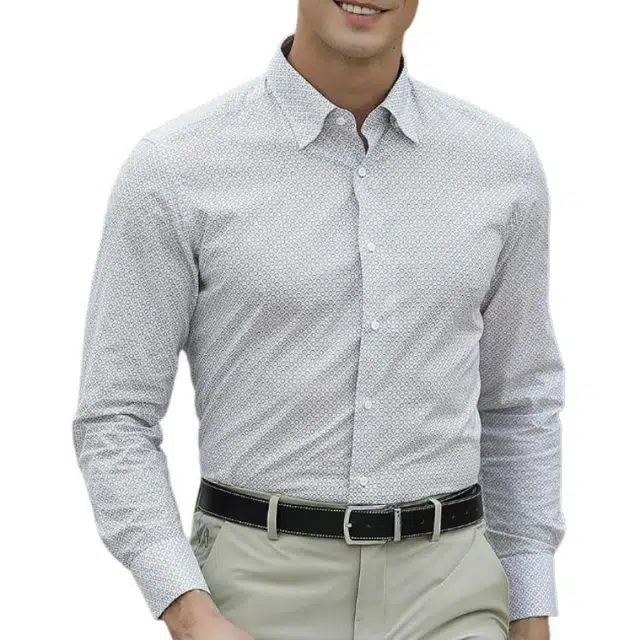 佛朗尼·齐拉 休闲简约舒适长袖衬衫 男款 灰色