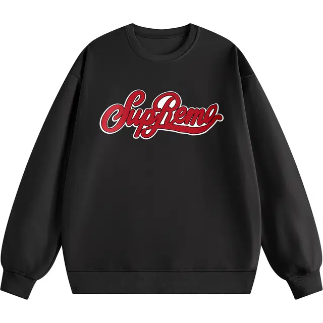 吾皇猫 学院风美式复古简约百搭长袖印花基础款无性别穿搭圆领套头多巴胺色系休闲卫衣 男女同款