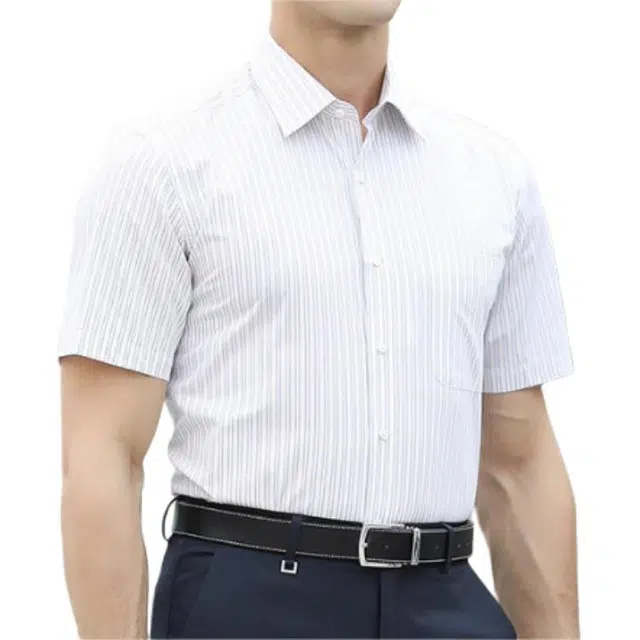 佛朗尼·齐拉 翻领舒适薄款短袖衬衫 男款 黄条