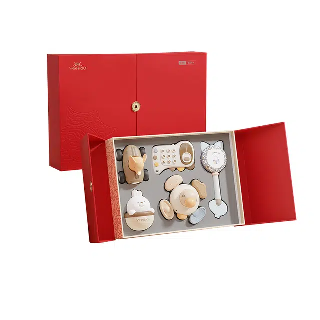 英氏 满月周岁礼 不倒翁拨浪鼓转转乐 创意 早教益智玩具