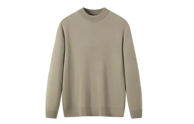 恒源祥 半高领加厚休闲纯色长袖毛衣 男款