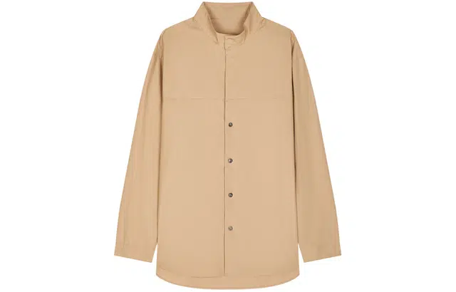 速写 宽松立领休闲长袖衬衫 男款