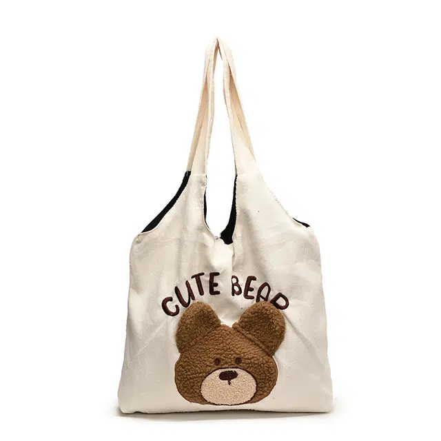 度森袋鼠 日系时尚百搭慵懒风出行逛街 帆布 帆布包单肩包 女款 多色