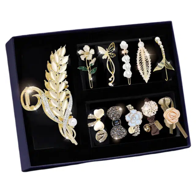 妖娆猫 麦穗蝴蝶花朵鲨鱼夹发饰 合金 发夹 女款