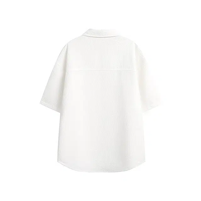 臣目 舒适百搭宽松休闲简约时尚短袖衬衫 男款