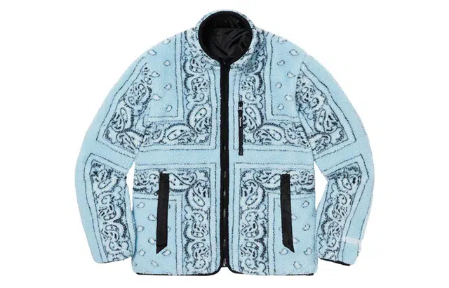 Supreme FW19 Week 3 Reversible Bandana Fleece Jacket