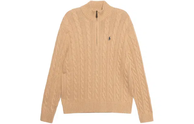 Polo Ralph Lauren FW22 Cable Half-Zip Sweater Khaki