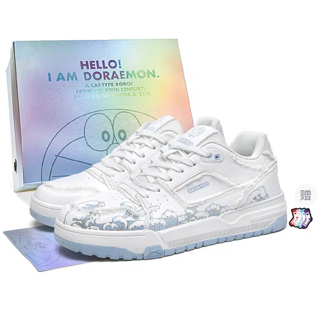 Doraemon Limited Edition Ink Painting Platform Sneakers