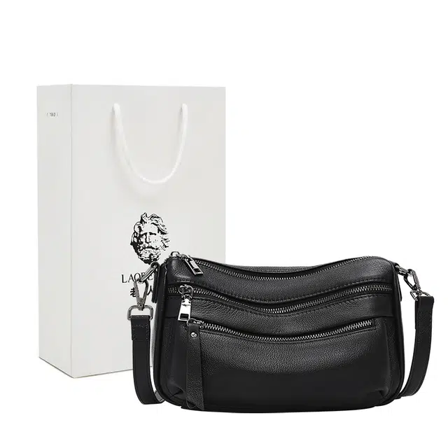 老人头 简约时尚通勤百搭高级感 头层牛皮 单肩包 女款 多色