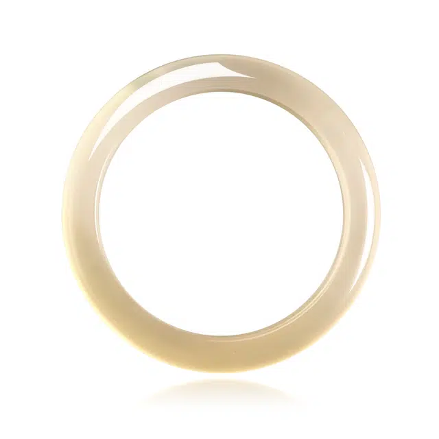 谧月珠宝 新中式国潮风韵轻奢精致高级感小众创意设计优雅大气汉服旗袍百搭必备蜂蜜水色好运 玉髓 手镯 男女同款情侣款