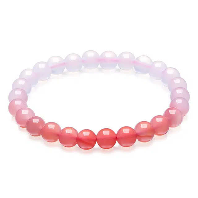 东方翡翠 盐源瑰宝·蜜桃聚宝盆渐变 新中式气质百搭少女心粉嫩显白好运 玛瑙 手串 女款