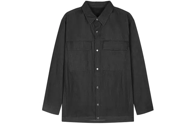 速写 宽松潮流休闲长袖衬衫 男 牛仔藏青