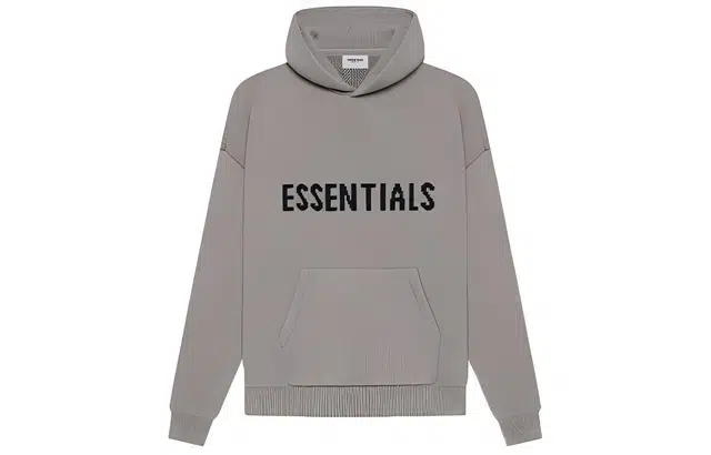 Fear of God Essentials SS21 Knit Pullover Dark Heather Oatmeal Logo