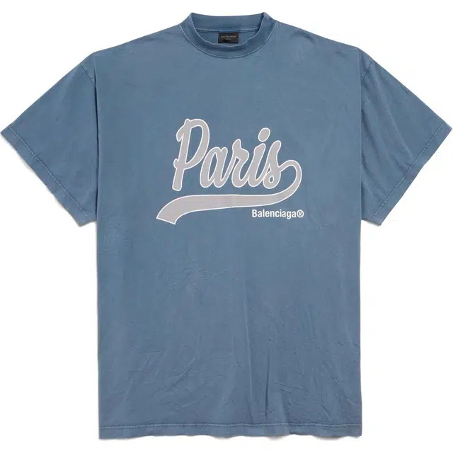 Balenciaga FW24 Faded Blue Tee