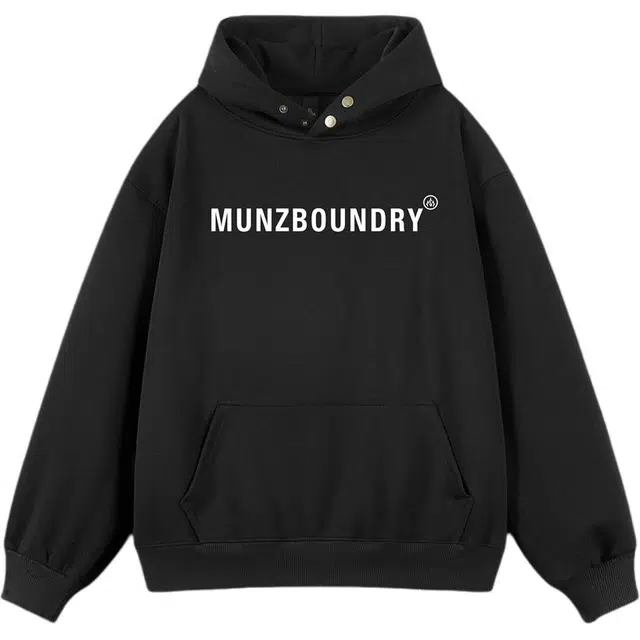 星际者 美式复古学院风纯色基础款品牌宽松休闲百搭连帽长袖卫衣 男女同款