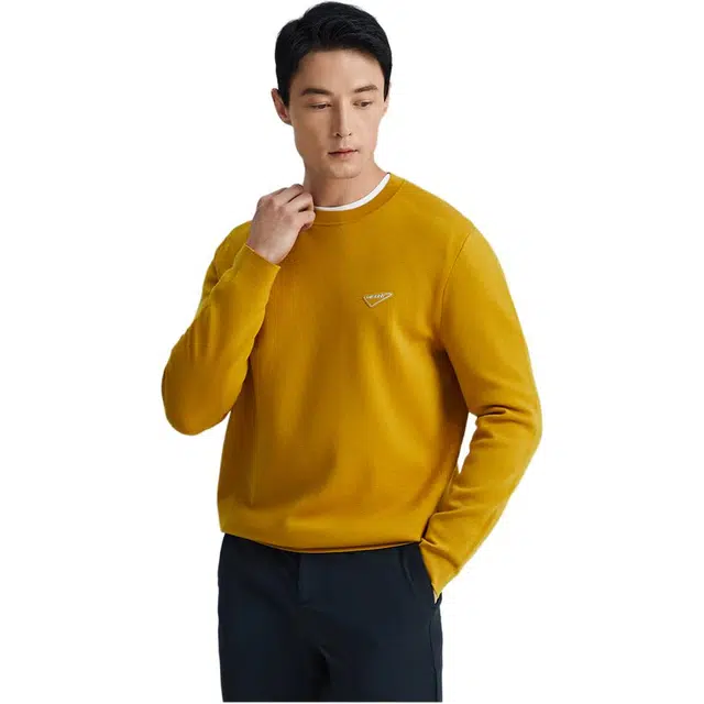 迪柯尼 纯色简约舒适休闲毛衣 男款