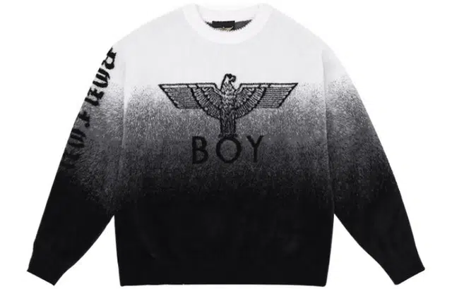 Boy London FW22 Eagle Logo Knit Pullover Black