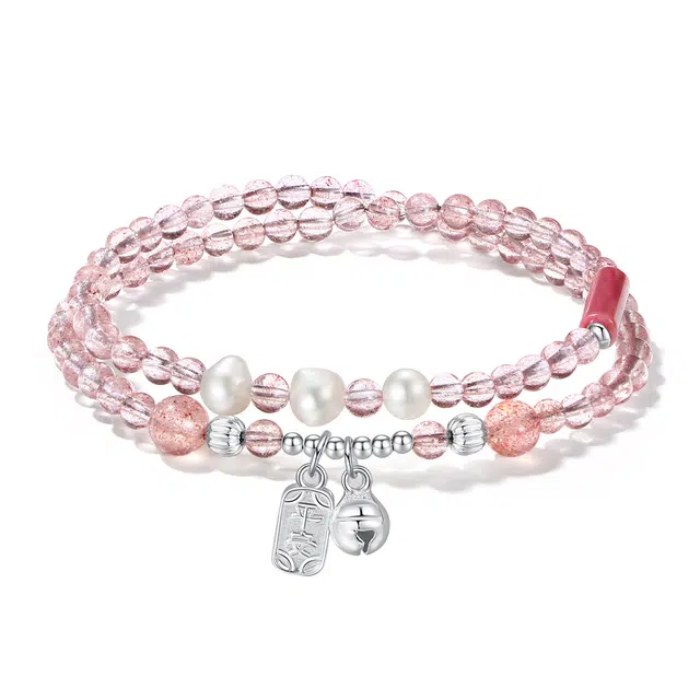 【普陀山官方已过香】 普陀山文创 招正向桃花早日脱单旺姻缘遇良人爱情甜蜜邂逅浪漫小众双圈 #好运 草莓晶 手串 女款