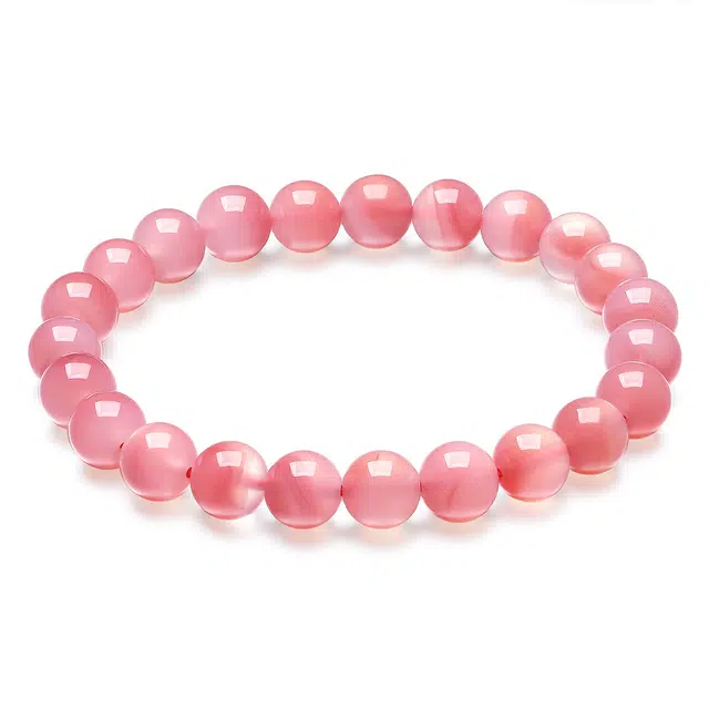 东方翡翠 盐源瑰宝·蜜桃聚宝盆渐变圆珠 新中式气质百搭好运 玛瑙 手串 女款