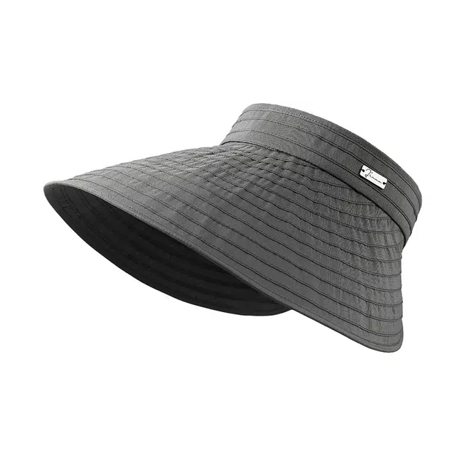 【可卷收纳】 玖慕 大头围空顶可折叠遮全脸太阳帽蛋卷帽子 聚酯纤维 防晒帽 男款