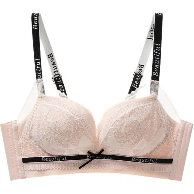 草本初色 小胸聚拢上托舒适蕾丝性感无钢圈收副乳胸罩文胸 女款