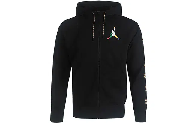 Jordan Logo Zip Hoodie Black