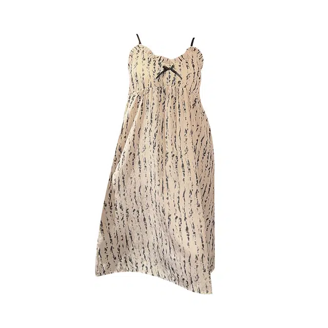 欧诗帛 带胸垫舒适透气甜美家居服无袖吊带睡裙 女款 图片色