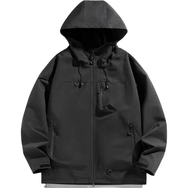 雅鹿优选 户外防风防水工装宽松登山服夹克外套 男款