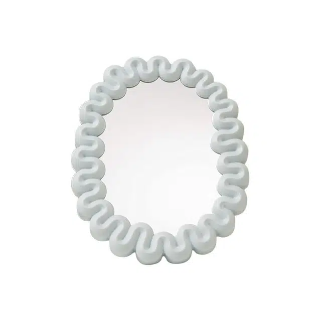 米甜兔 蓝色波纹化妆镜 便携