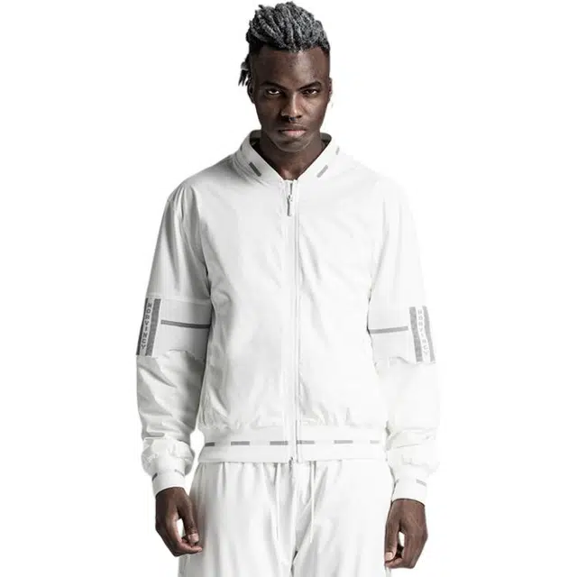 NORVINCY Ribbed Zip Jacket White