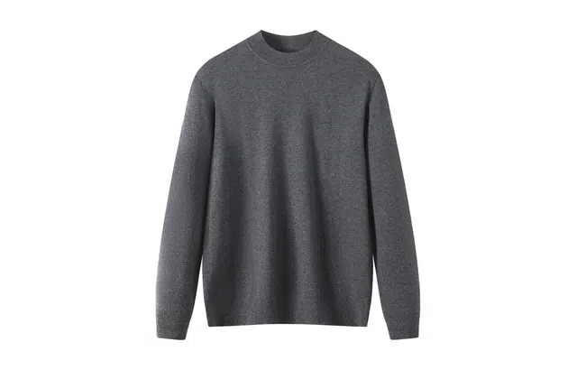 恒源祥 纯色半高领纯羊毛针织衫毛衣 男款