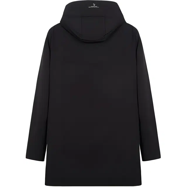 才子 纯色时尚连帽羽绒服 男款 黑色