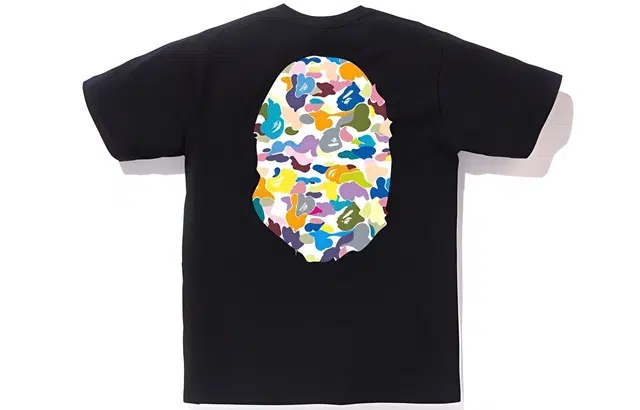 A BATHING APE Bape Multi Camo Big APE Head Tee