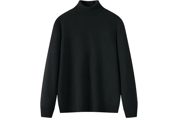 恒源祥 纯色保暖高领针织毛衣 男款