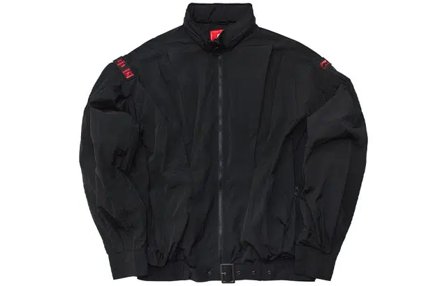 中国李宁 巴黎时装周走秀系列 宽松休闲可收纳帽夹克外套 情侣款 标准黑