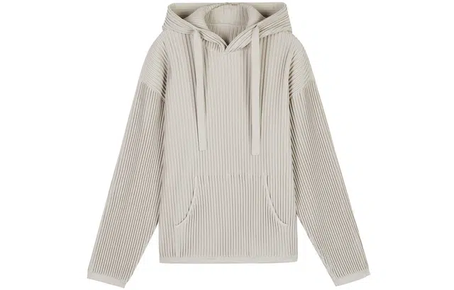 速写 宽松长袖套头连帽针织衫 男女同款