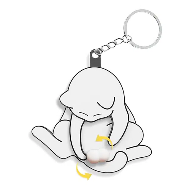 【可爱捣蛋猫】 千桐 卡通萌趣搞怪创意钥匙包包猫咪挂饰 行李箱 塑料 挂件 男女同款情侣款