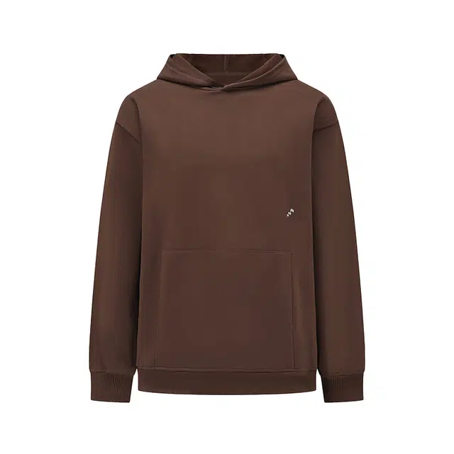 新奇天 运动户外纯色加绒厚款休闲连帽落肩宽松长袖卫衣 男款