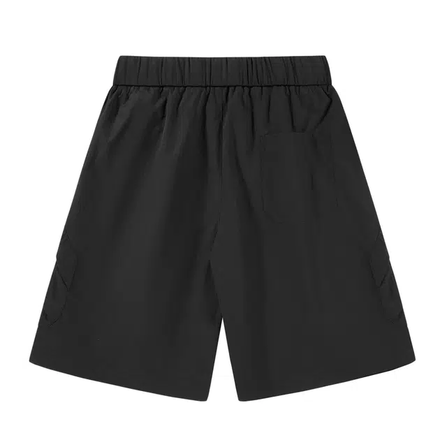 中国航天 美式经典复古字母宽松舒适纯色工装短裤 男女同款