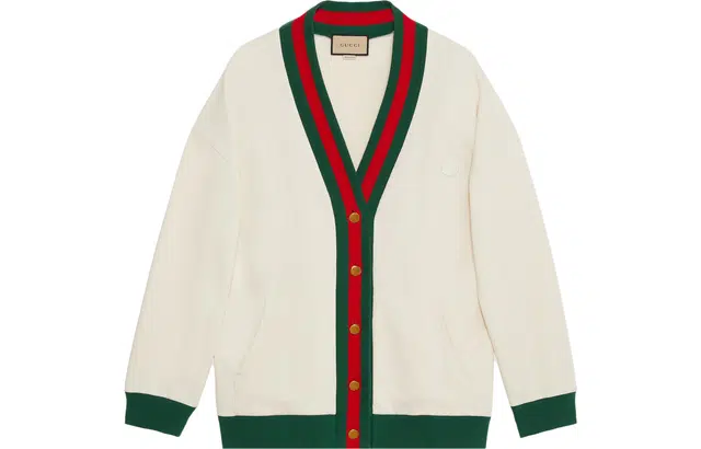 Gucci FW23 Striped V-Neck Cardigan