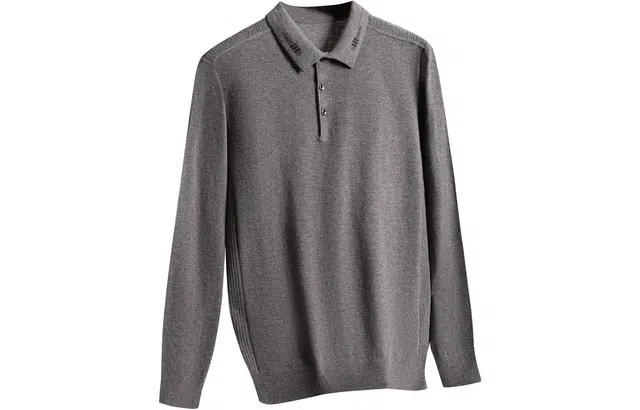 恒源祥 纯色套头翻领毛衣 男款