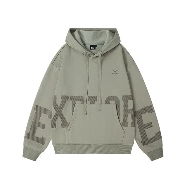 Mizuno Letter Print Fleece Hoodie