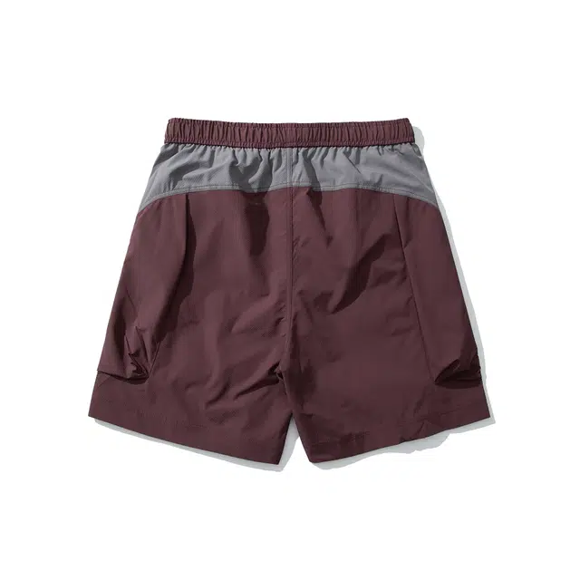 领航骆驼 美式高街舒适户外潮流字母中腰系带百搭宽松休闲短裤 男款