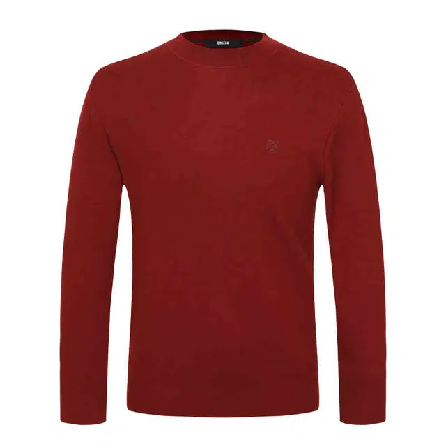 迪柯尼 简约圆领纯色休闲长袖羊绒衫 男款